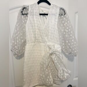 Lovers and Friends White Dot Bow Dress